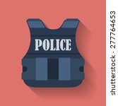Icon of police flak jacket or bulletproof vest