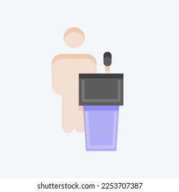 Icon Political Volunteering. related to Volunteering symbol. flat style. Help and support. friendship
