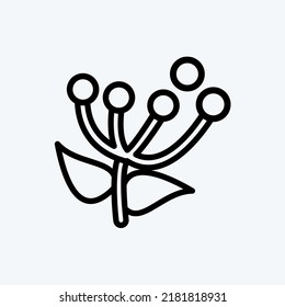 Icon Pollen. suitable for Bee Farm. Line Style. simple design editable. design template vector. simple illustration
