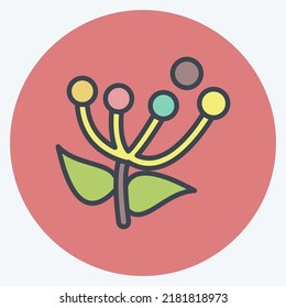 Icono Polen. adecuado para la granja Bee. Color Mate Style. diseño simple editable. vector de plantilla de diseño. ilustración simple