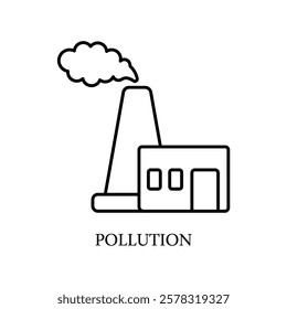 Icon a pollution, isolated against a clean background.