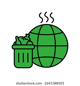 Icon a pollution, isolated against a clean background.
