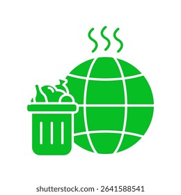 Icon a pollution, isolated against a clean background.