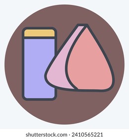 Icon Polymed Nebulizer Mask. related to Respiratory Therapy symbol. color mate style. simple design editable. simple illustration