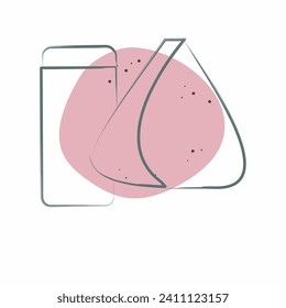 Icon Polymed Nebulizer Mask. related to Respiratory Therapy symbol. Color Spot Style. simple design editable. simple illustration