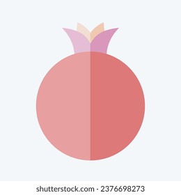 Icon Pomegranate. related to Fruit and Vegetable symbol. flat style. simple design editable. simple illustration