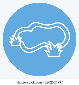 Icon Pond. suitable for City Park symbol. blue eyes style. simple design editable. design template vector. simple illustration