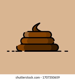 Icono de la poo. Punto de diseño plano. manzana de diseño plano de estilo minimalista