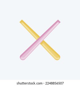 Icon Pool Cue. related to Sports Equipment symbol. flat style. simple design editable. simple illustration