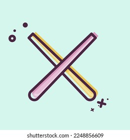 Icon Pool Cue. related to Sports Equipment symbol. MBE style. simple design editable. simple illustration