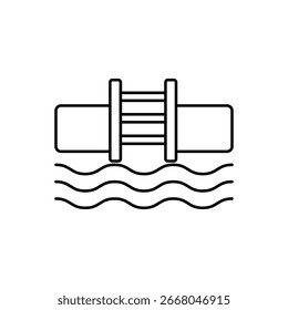 Symbol ein Pool einzeln auf sauberem Hintergrund.