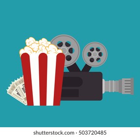 icon pop corn cinema design