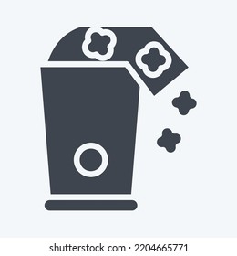 Icon Popcorn Maker. suitable for Kitchen Appliances symbol. glyph style. simple design editable. design template vector. simple illustration