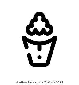Icon Popcorn With Style Outline