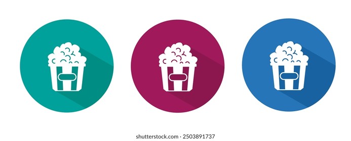 Icono para Ilustración vectorial de palomitas de maíz en plano.
