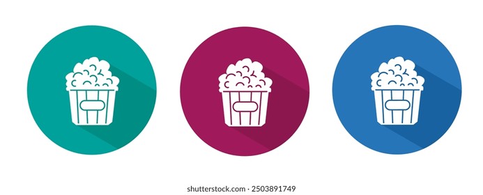 Icon for popcorn vector illustration in flat.