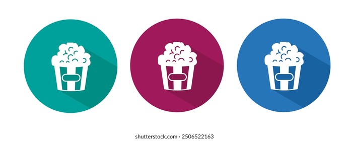 Icon for popcorn vector illustration in flat.