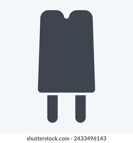 Icon Popsicle. related to Milk and Drink symbol. glyph style. simple design editable. simple illustration