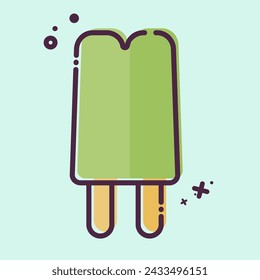 Icon Popsicle. related to Milk and Drink symbol. MBE style. simple design editable. simple illustration