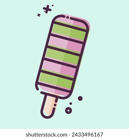 Icon Popslice. related to Milk and Drink symbol. MBE style. simple design editable. simple illustration