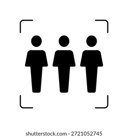 Icono de un control de población, aislado contra un fondo limpio.