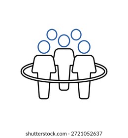 Ícone a Densidade populacional, isolado contra um fundo limpo.