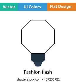 Icon of portable fashion flash. Flat color design. Vector illustration.