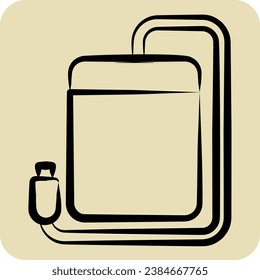 Icon Portable Hdd. related to Computer symbol. hand drawn style. simple design editable. simple illustration