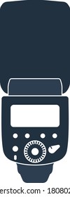 Icon Of Portable Photo Flash. Flat Color Design. Vector Illustration.
