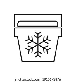 Icon portable portable refrigerator for mobile or web design