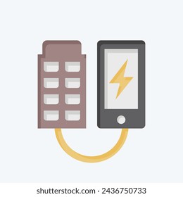 Icon Portable Solar Charger. related to Solar Panel symbol. flat style. simple design illustration.