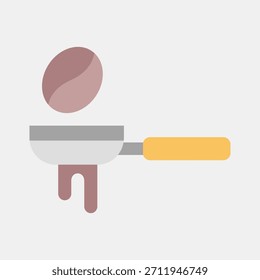 Icon portafilter. Coffee shop elements. Icon in flat style.