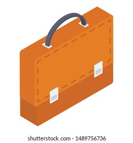 Icon of portfolio isometric design.