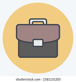 Icon Portfolio. suitable for Art symbol. Color Mate Style. simple design editable. design template vector. simple illustration