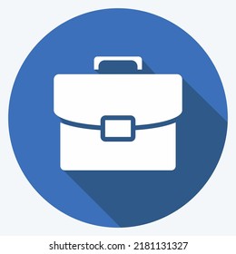 Icon Portfolio. suitable for Art symbol. Long Shadow Style. simple design editable. design template vector. simple illustration