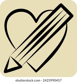 Icon Portofolio. related to Creative Concept symbol. hand drawn style. simple design editable. simple illustration