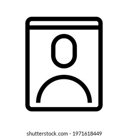 Icon Portrait With Style Outline