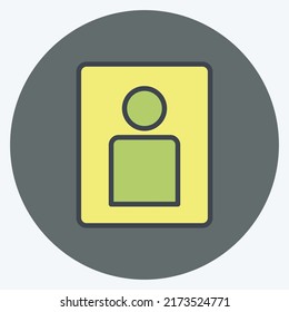 Icon Portrait. suitable for Photo Editing symbol. color mate style. simple design editable. design template vector. simple symbol illustration