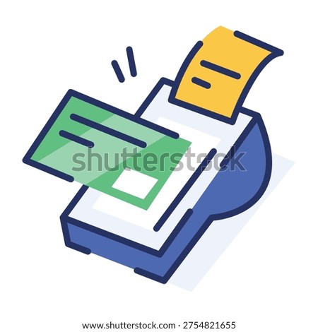 An icon of pos payment designed in flat style