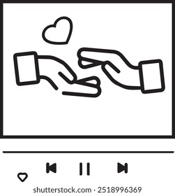 icon for the position of friendship in the context of background music