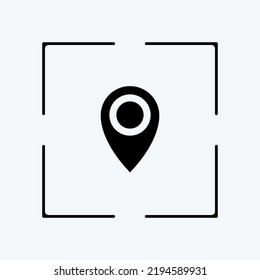 Icon Positioning. suitable for Branding symbol. glyph style. simple design editable. design template vector. simple illustration