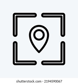 Icon Positioning. suitable for Branding symbol. line style. simple design editable. design template vector. simple illustration