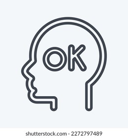 Icon Positive Attitude. related to Psychology Personality symbol. simple design editable. simple illustration