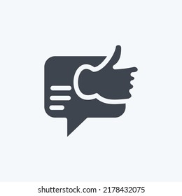 Icono Posibles Comentarios. adecuado para el símbolo Feedback. Estilo de glifo. diseño simple editable. vector de plantilla de diseño. ilustración de símbolo simple