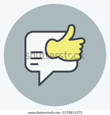 Icon Possitive Feedback. suitable for Feedback symbol. Color Mate Style. simple design editable. design template vector. simple symbol illustration