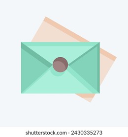 Icon Post. related to Post Office symbol. flat style. simple design editable. simple illustration