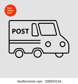 Icon of post service car