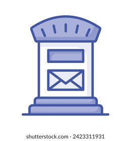 An icon of postal box, mail box vector design, postbox icon