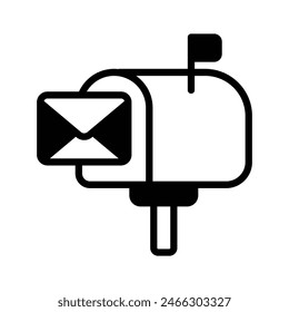 An icon of postal box, mail box vector design, postbox icon