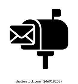 An icon of postal box, mail box vector design, postbox icon